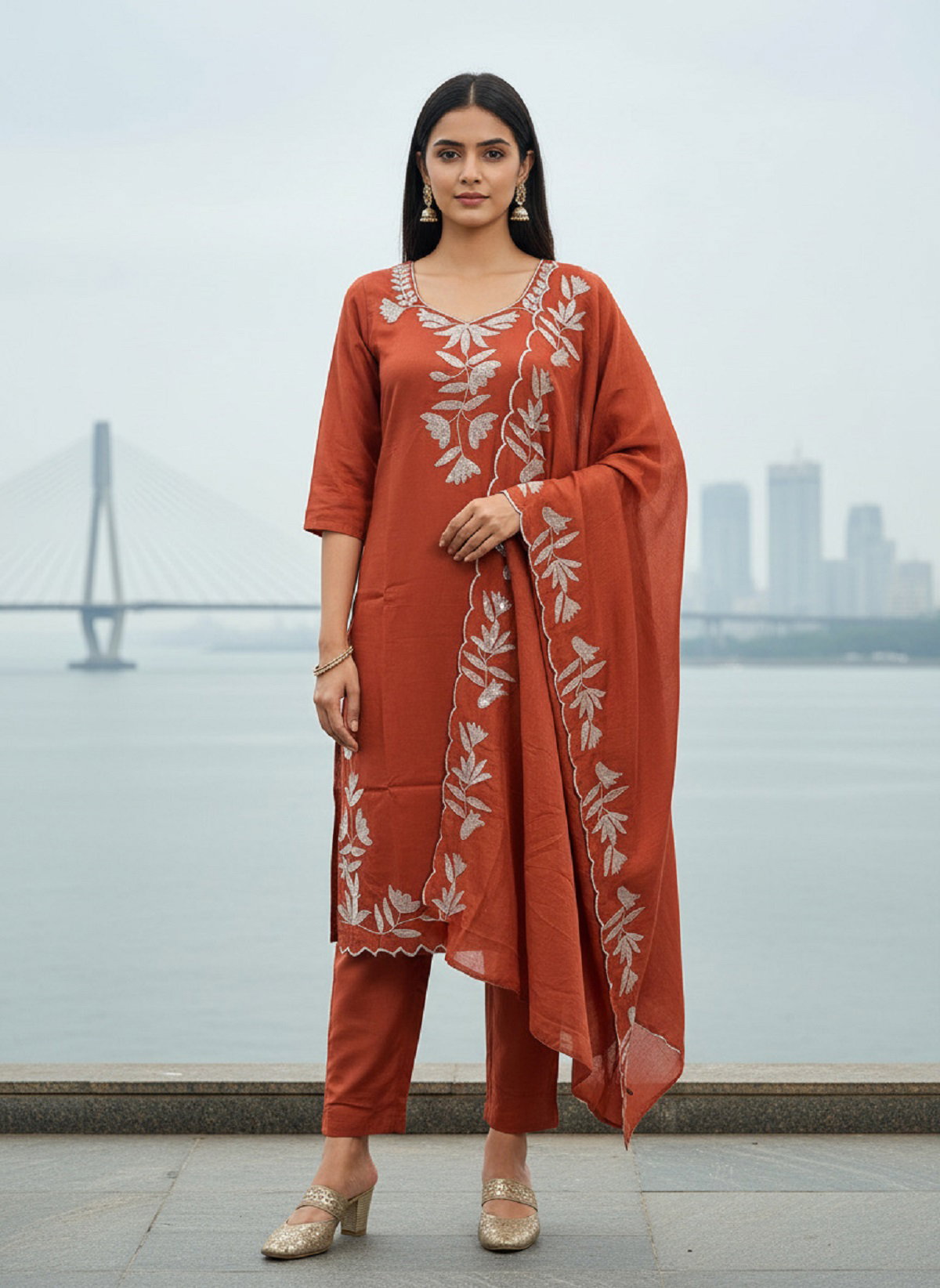 Navya Kurti 235 Party Wear Multi Sequence Work Vichitra Silk Top with Pant and Dupatta Se