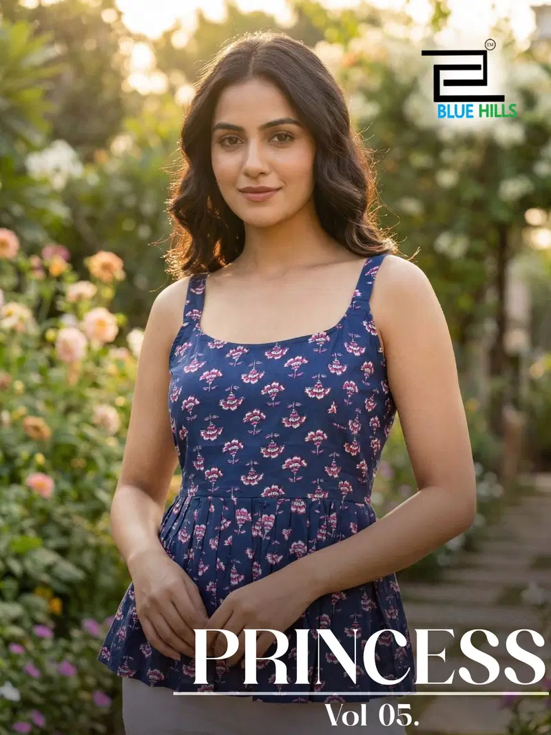 Blue Hills Princess Vol 5 Pure Cotton Printed Short Top Collection