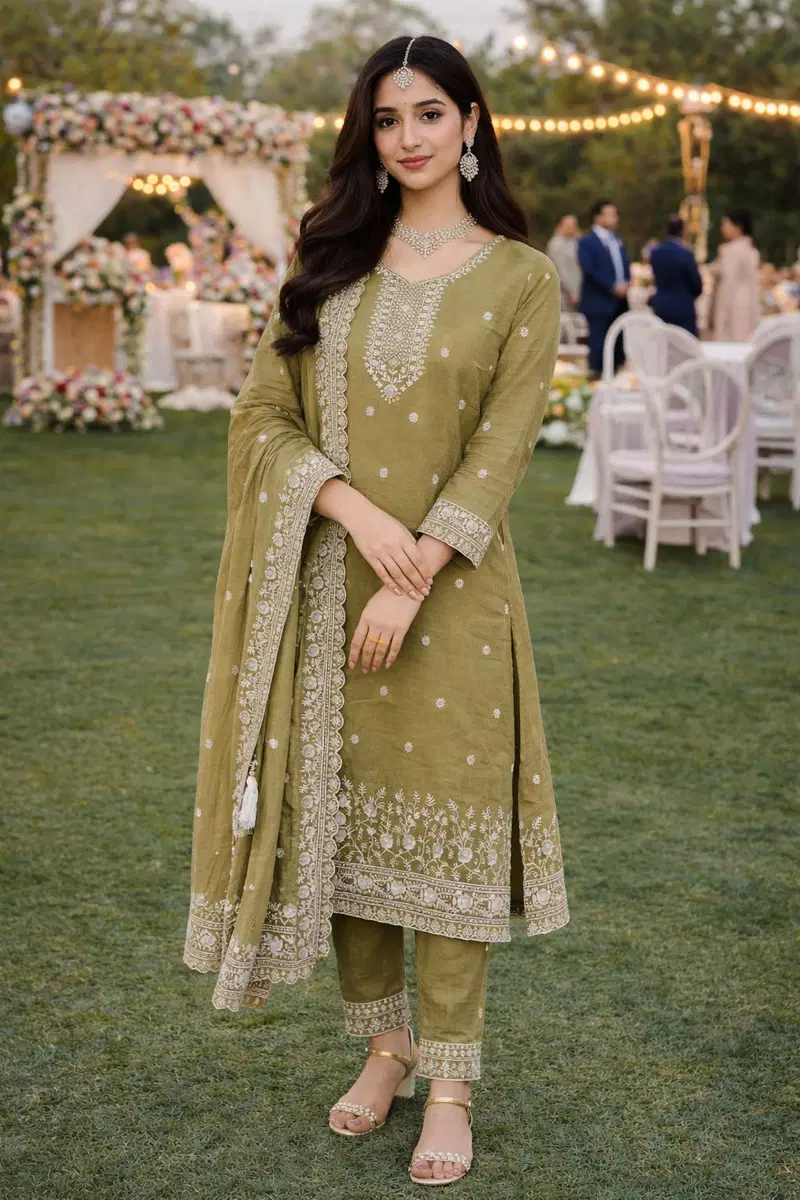 Mrudangi Keshvi Gold Crush Embroidered Salwar Kameez
