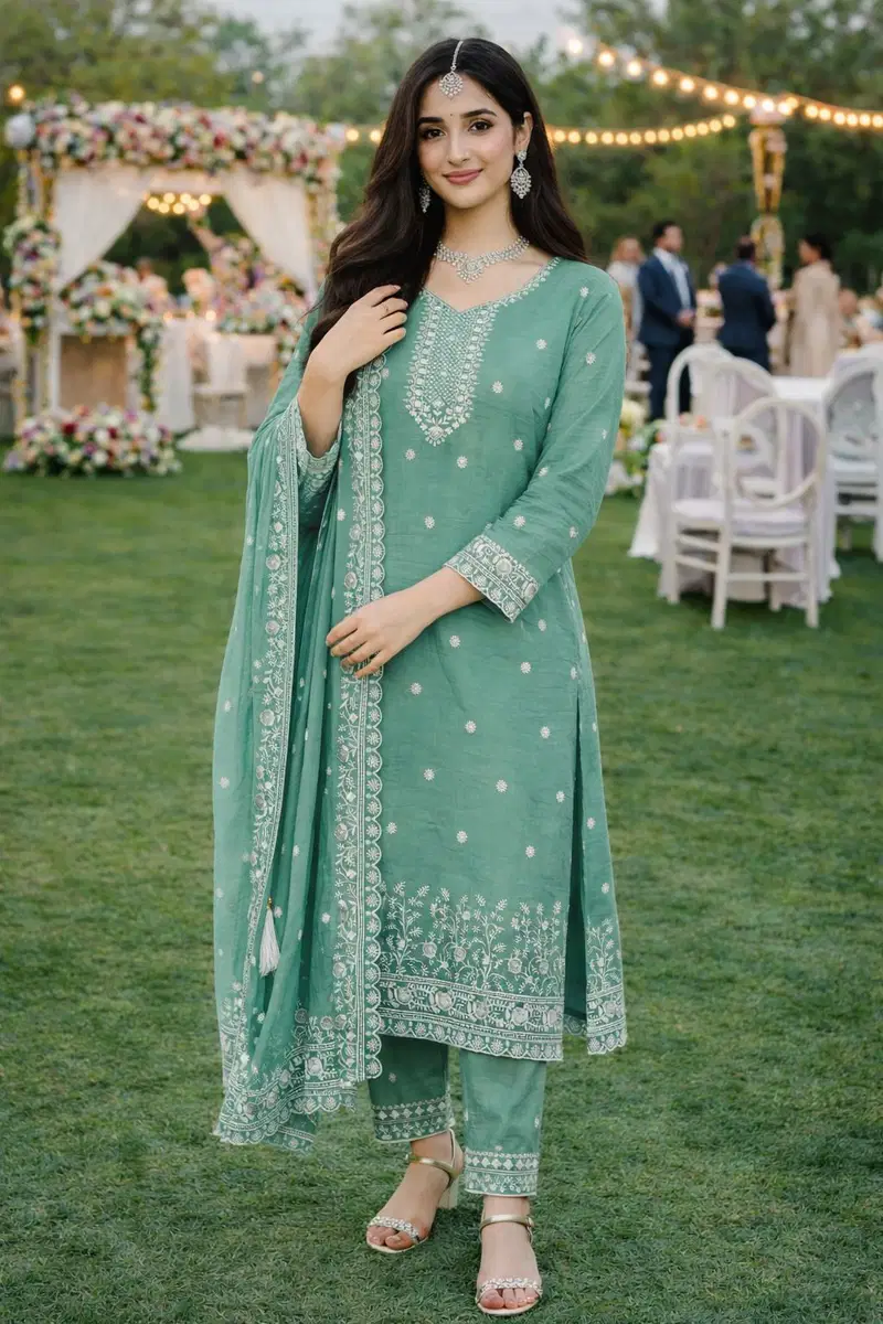 Mrudangi Keshvi Gold Crush Embroidered Salwar Kameez
