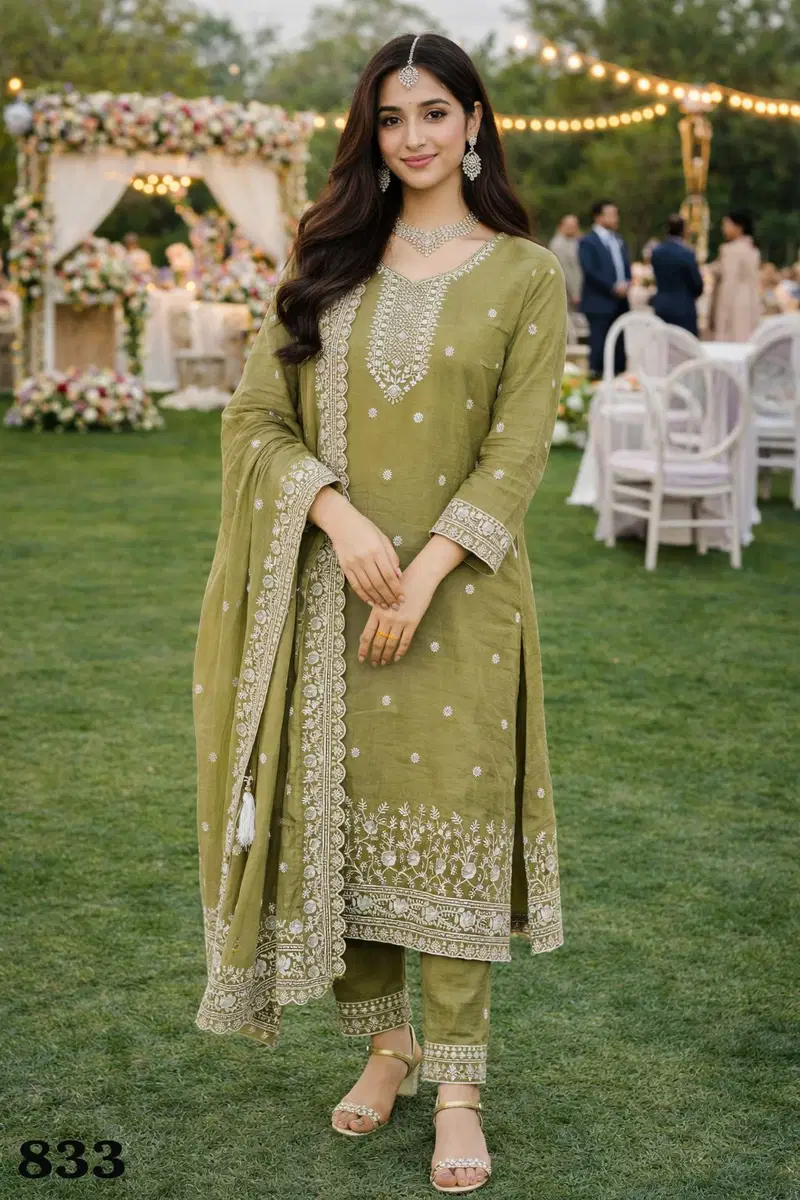 Mrudangi Keshvi Gold Crush Embroidered Salwar Kameez