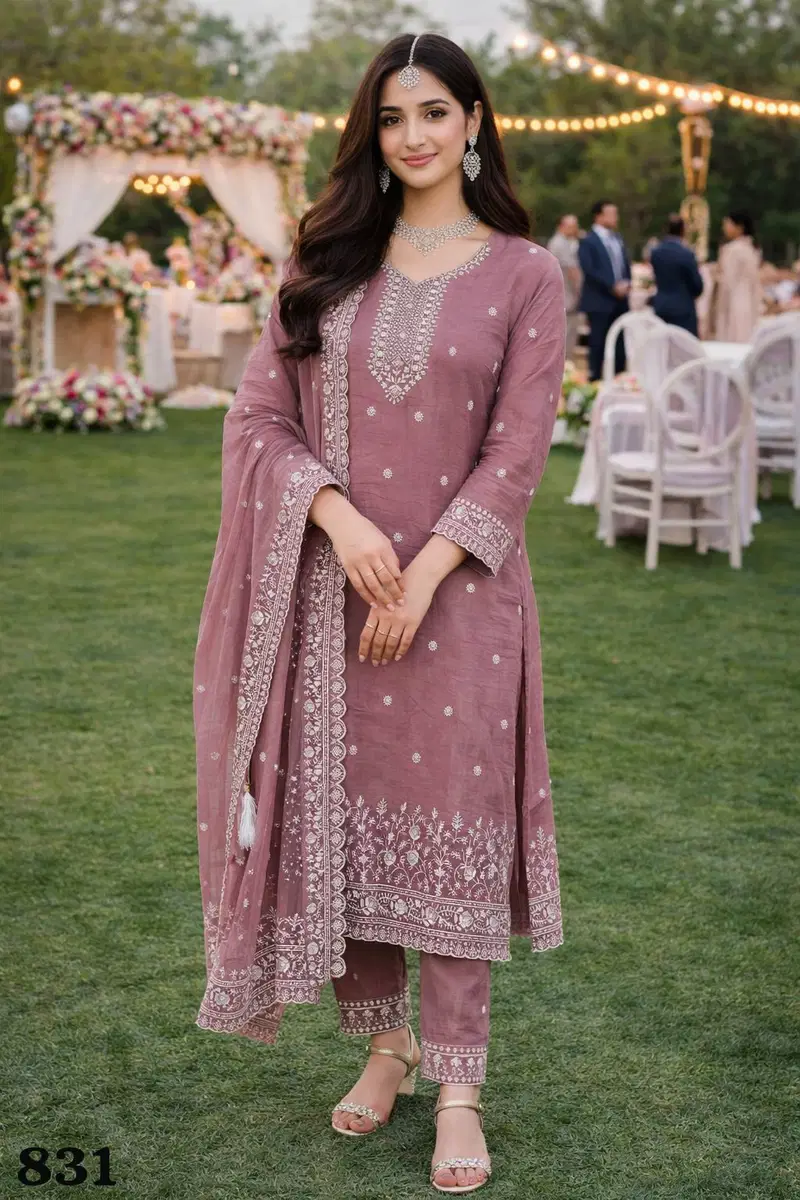 Mrudangi Keshvi Gold Crush Embroidered Salwar Kameez