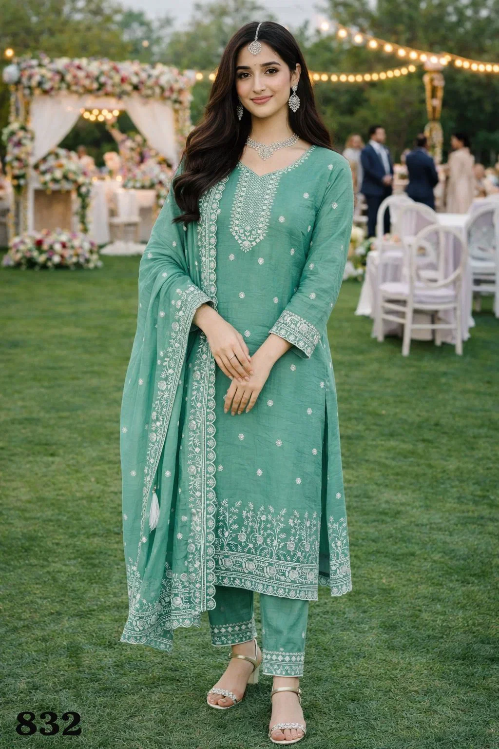 Mrudangi Keshvi Gold Crush Embroidered Salwar Kameez