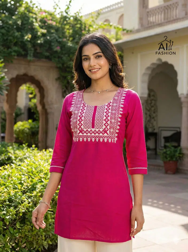 Charmi Vol 3 Rayon With Thread Worked Short Kurti