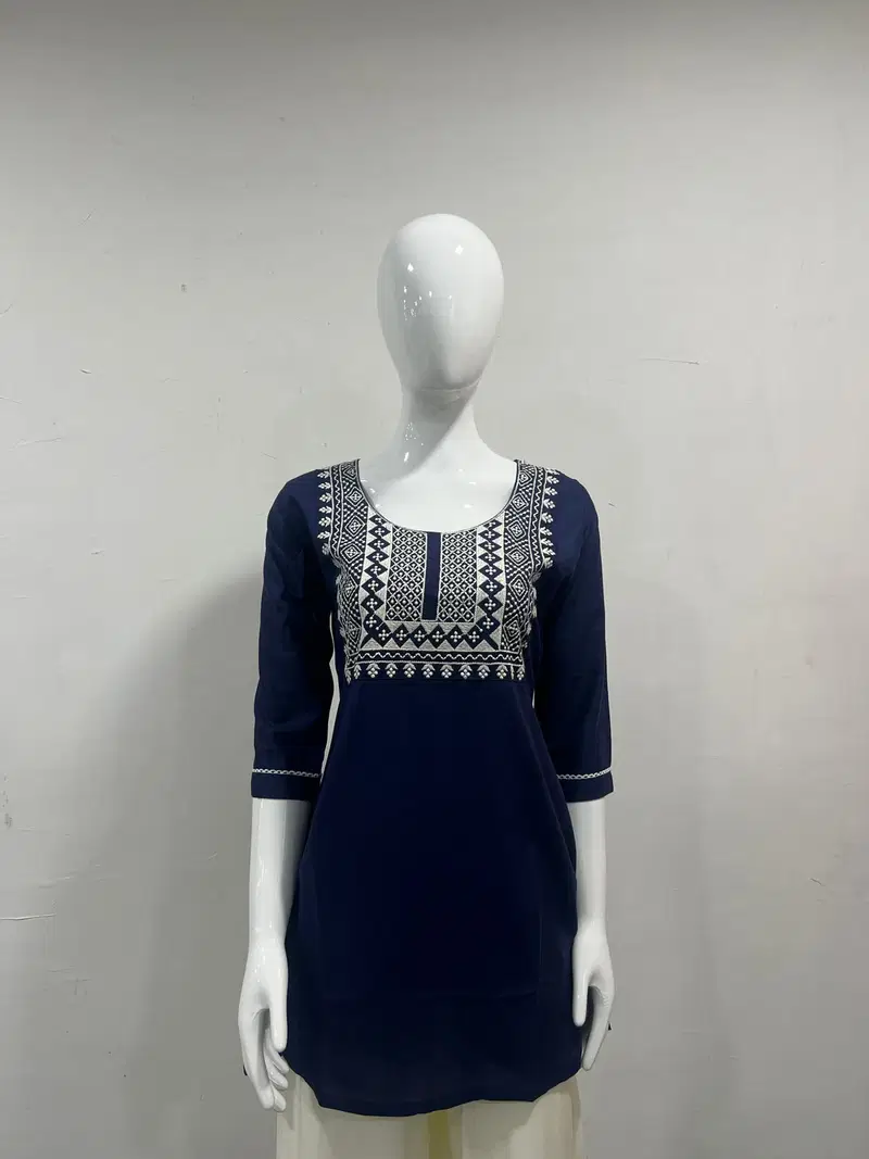 Charmi Vol 3 Rayon With Thread Worked Short Kurti