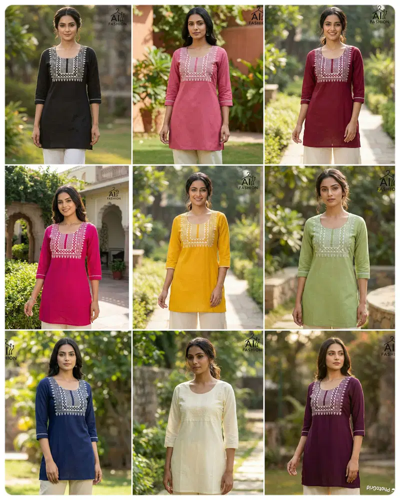 Charmi Vol 3 Rayon With Thread Worked Short Kurti