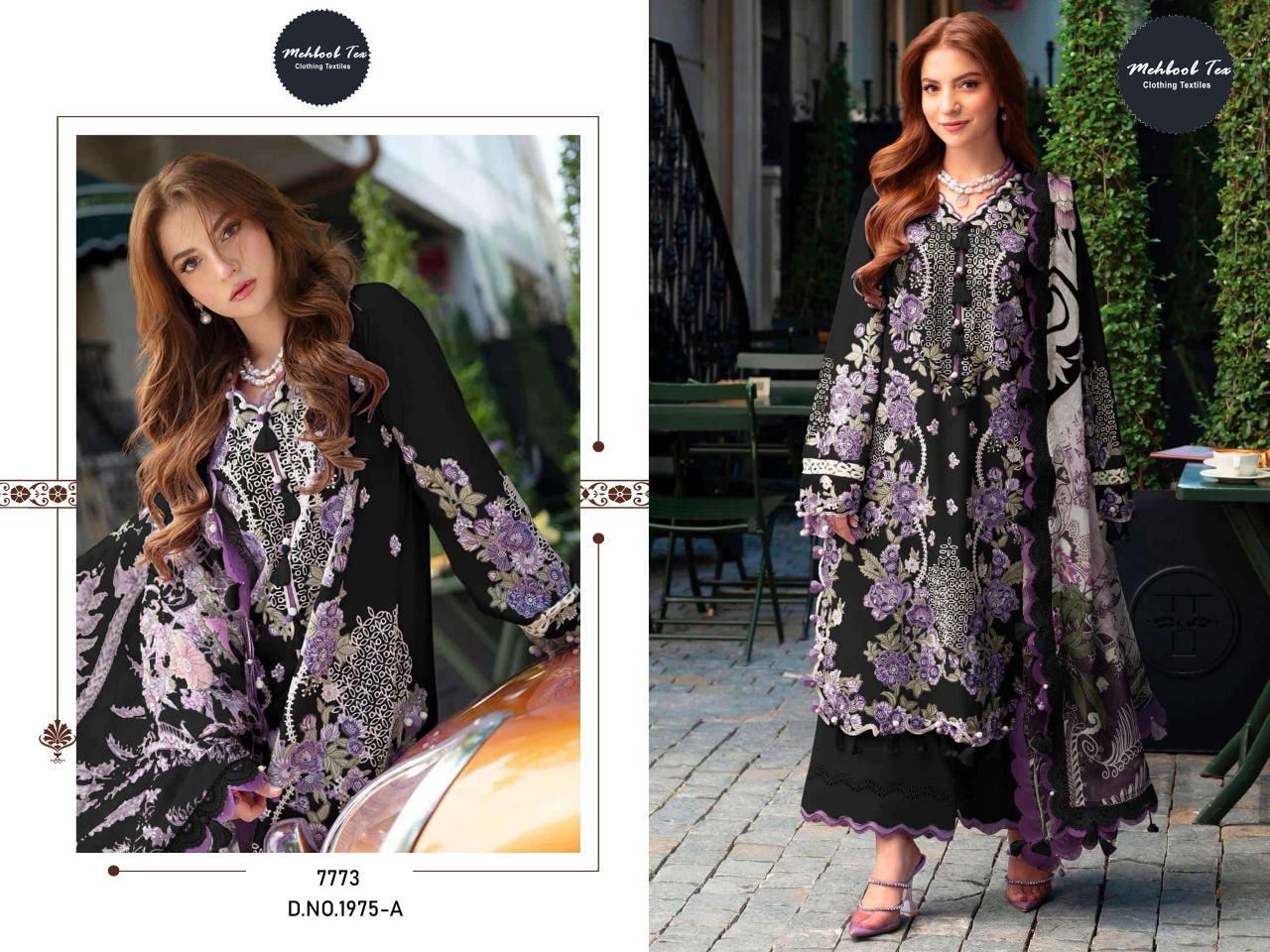 Mehboob Tex 1975 Cambric Cotton With Embroidered Salwar Kameez