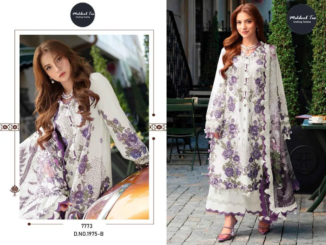 Mehboob Tex 1975 Cambric Cotton With Embroidered Salwar Kameez