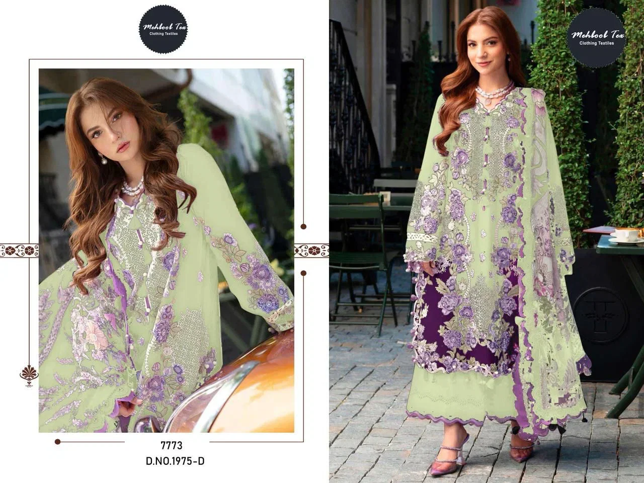 Mehboob Tex 1975 Cambric Cotton With Embroidered Salwar Kameez