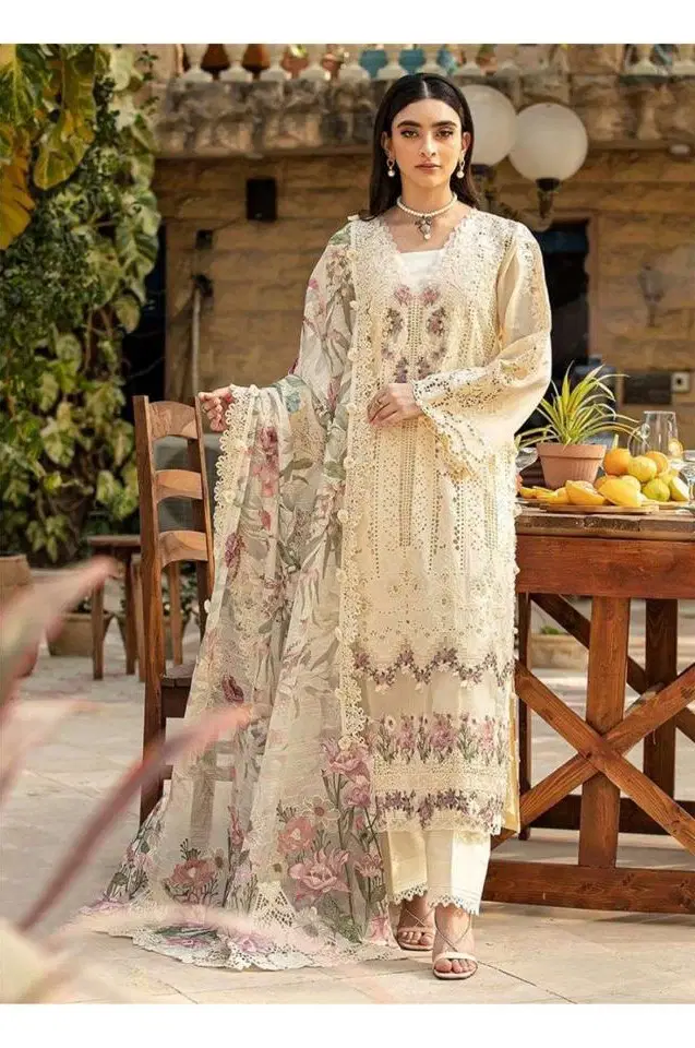 Saniya 7163 Cotton With Heavy Embroidered Chikankari Work Salwar Kameez