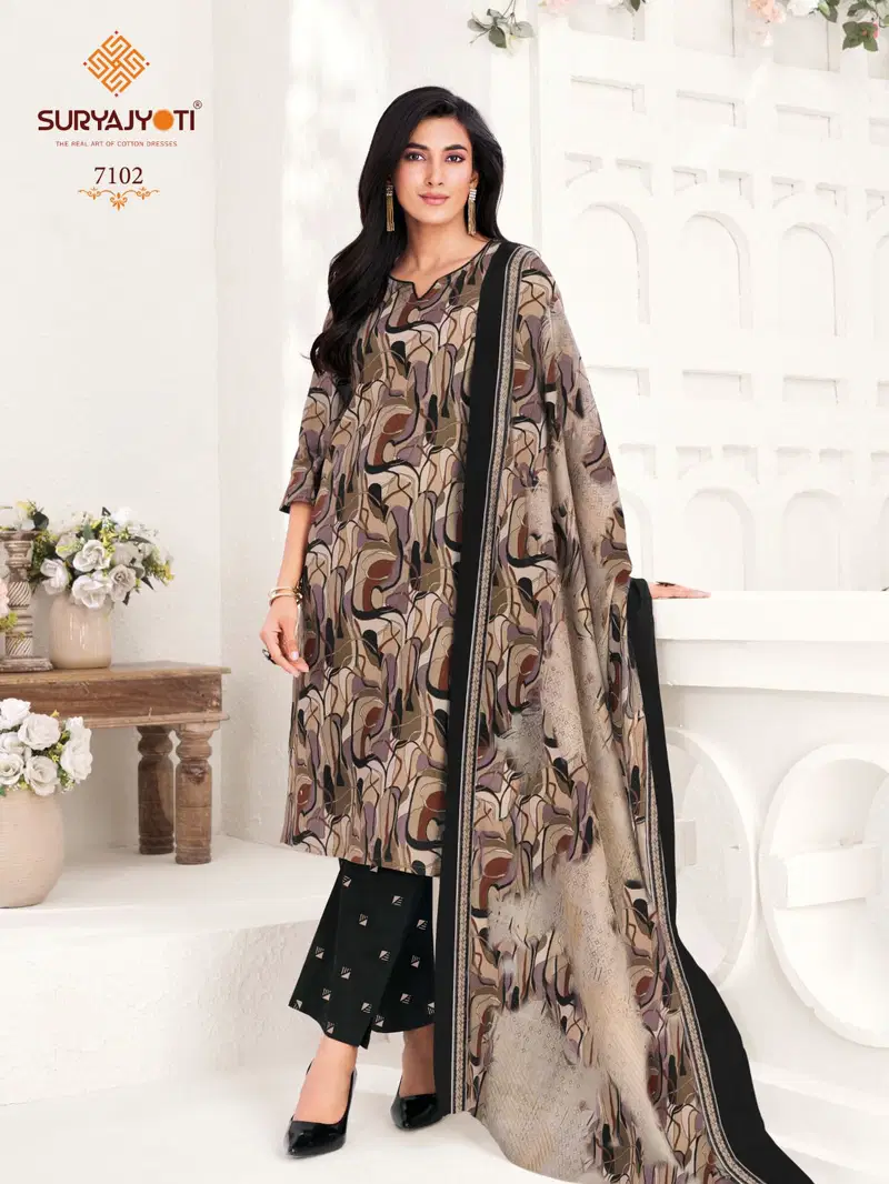 Suryajyoti Trendy Cotton Vol 71 Cotton Printed Fancy Dress Material Collection