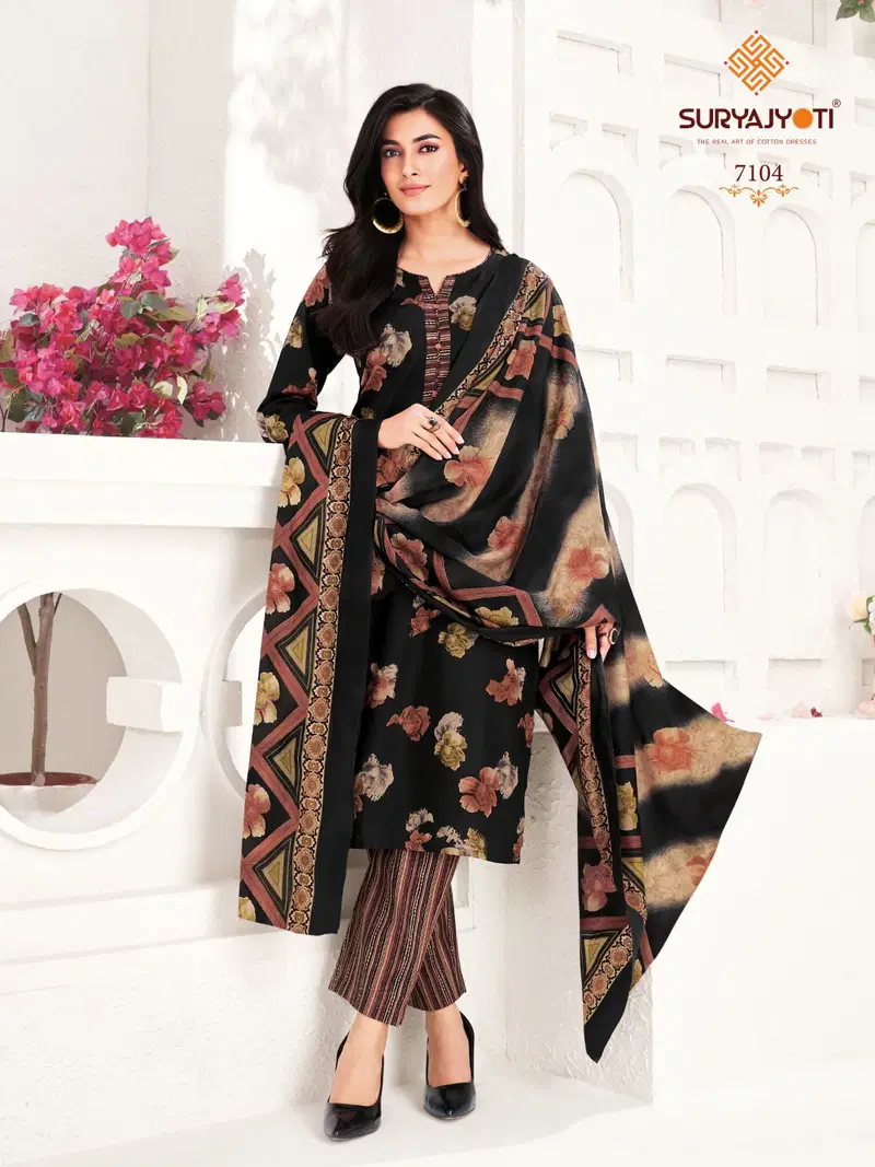 Suryajyoti Trendy Cotton Vol 71 Cotton Printed Fancy Dress Material Collection