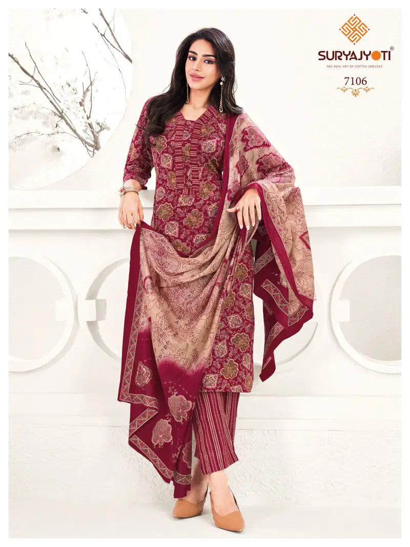 Suryajyoti Trendy Cotton Vol 71 Cotton Printed Fancy Dress Material Collection