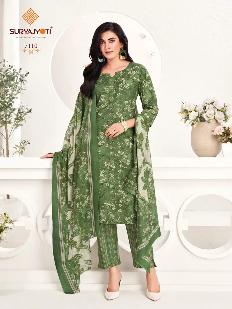Suryajyoti Trendy Cotton Vol 71 Cotton Printed Fancy Dress Material Collection