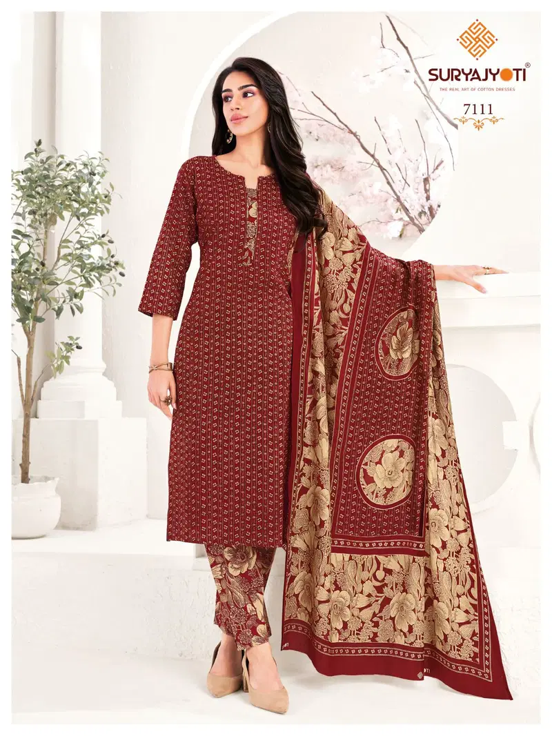 Suryajyoti Trendy Cotton Vol 71 Cotton Printed Fancy Dress Material Collection