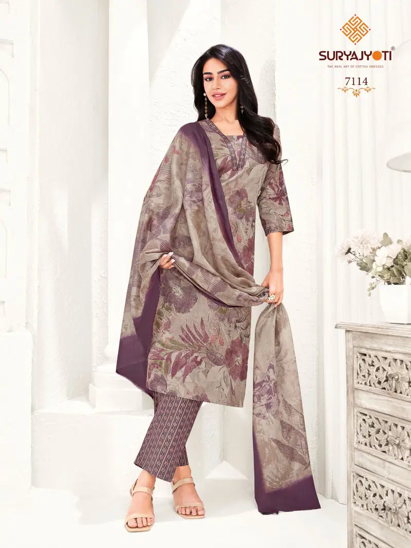 Suryajyoti Trendy Cotton Vol 71 Cotton Printed Fancy Dress Material Collection