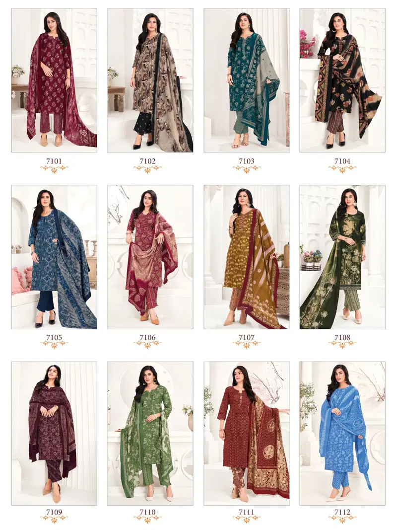 Suryajyoti Trendy Cotton Vol 71 Cotton Printed Fancy Dress Material Collection
