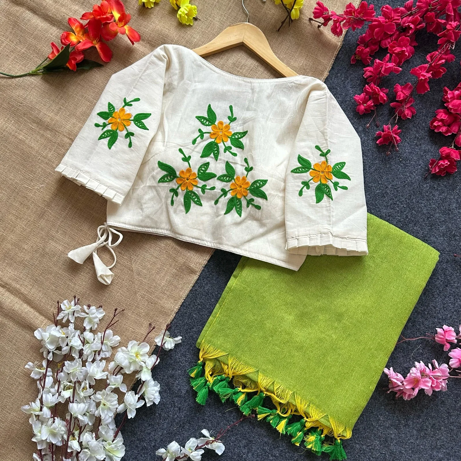 Lekha Pear Blouse Hk21 vol 1 Khadi cotton saree And Beautiful Havy Khadi Cotton Blouse