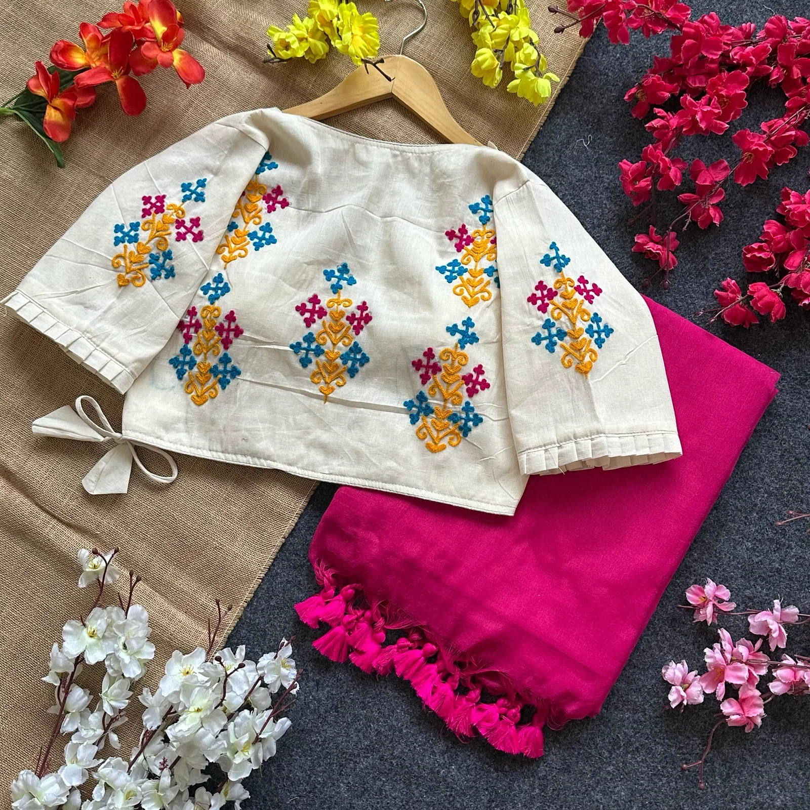 Lekha Pear Blouse Hk21 vol 1 Khadi cotton saree And Beautiful Havy Khadi Cotton Blouse