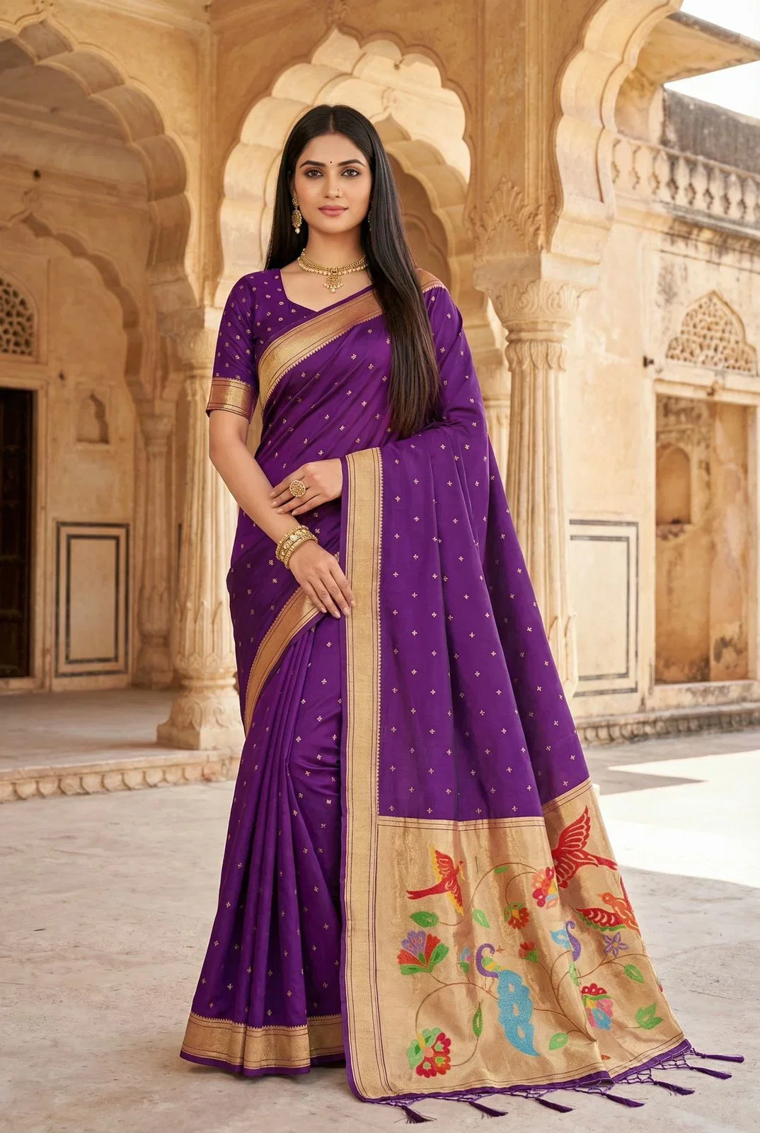 Mb 239 Organza Silk Butti Motifs Woven Work Saree Collection