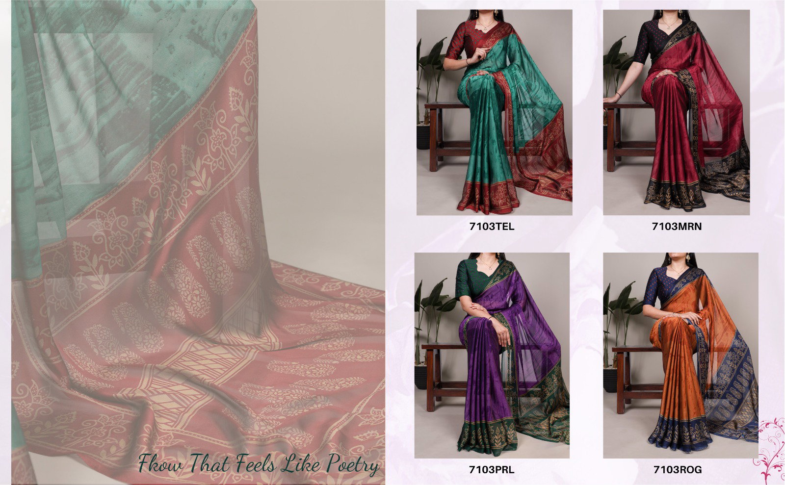 Lekha YF 7103 Rangoli Silk Printed Casual Wear Saree Collection