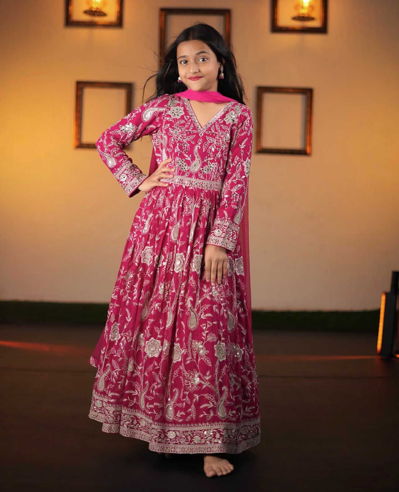 OC 206 Faux Georgette Kids Gown Collection