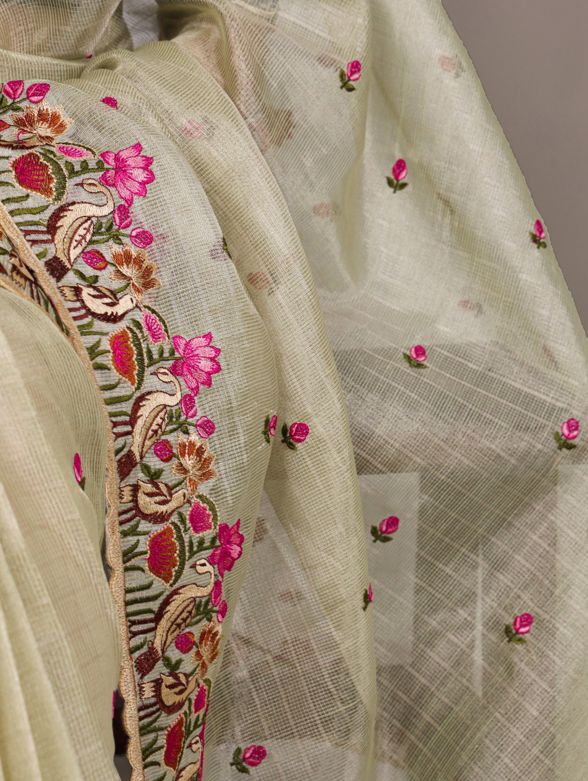 Lekha YF 7400 Zari Kota Tissue Thread Embroidered Saree Collection