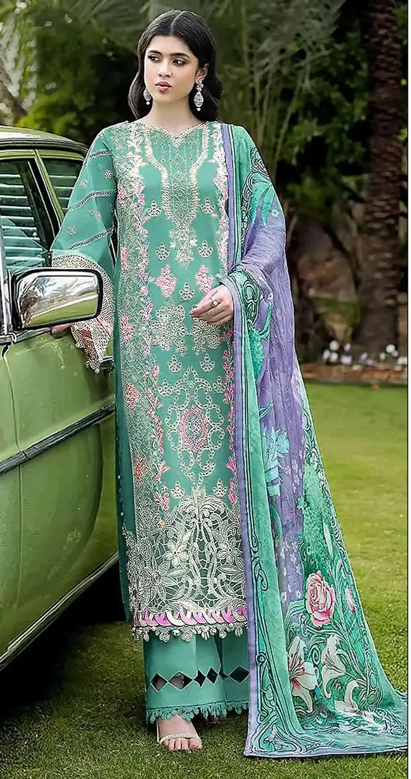 Bilqis B 277 A To D Cambric Cotton Lawn Embroidered Pakistani Salwar Kameez