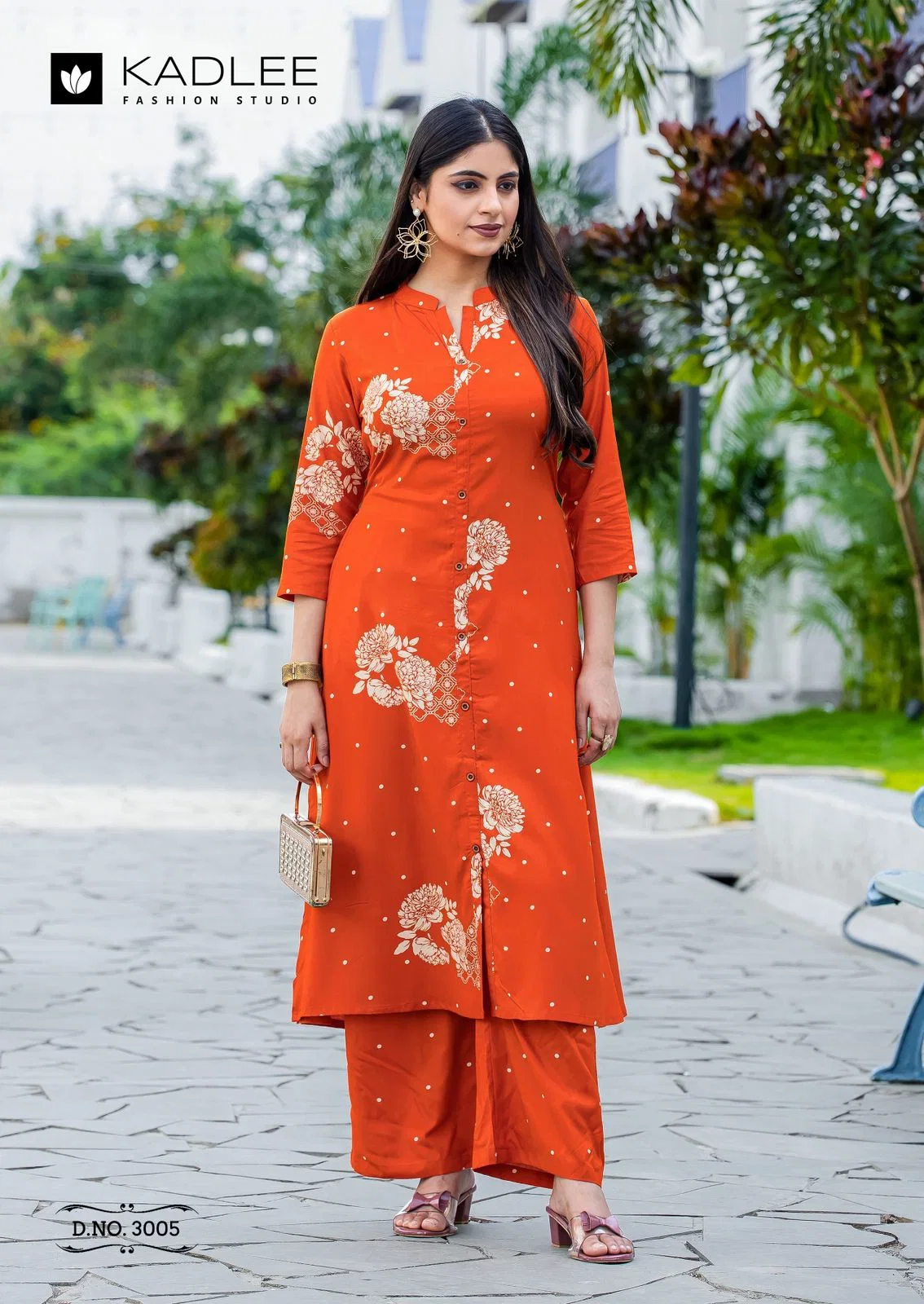 Kadlee Karnaee Rayon Printed Kurti With Bottom