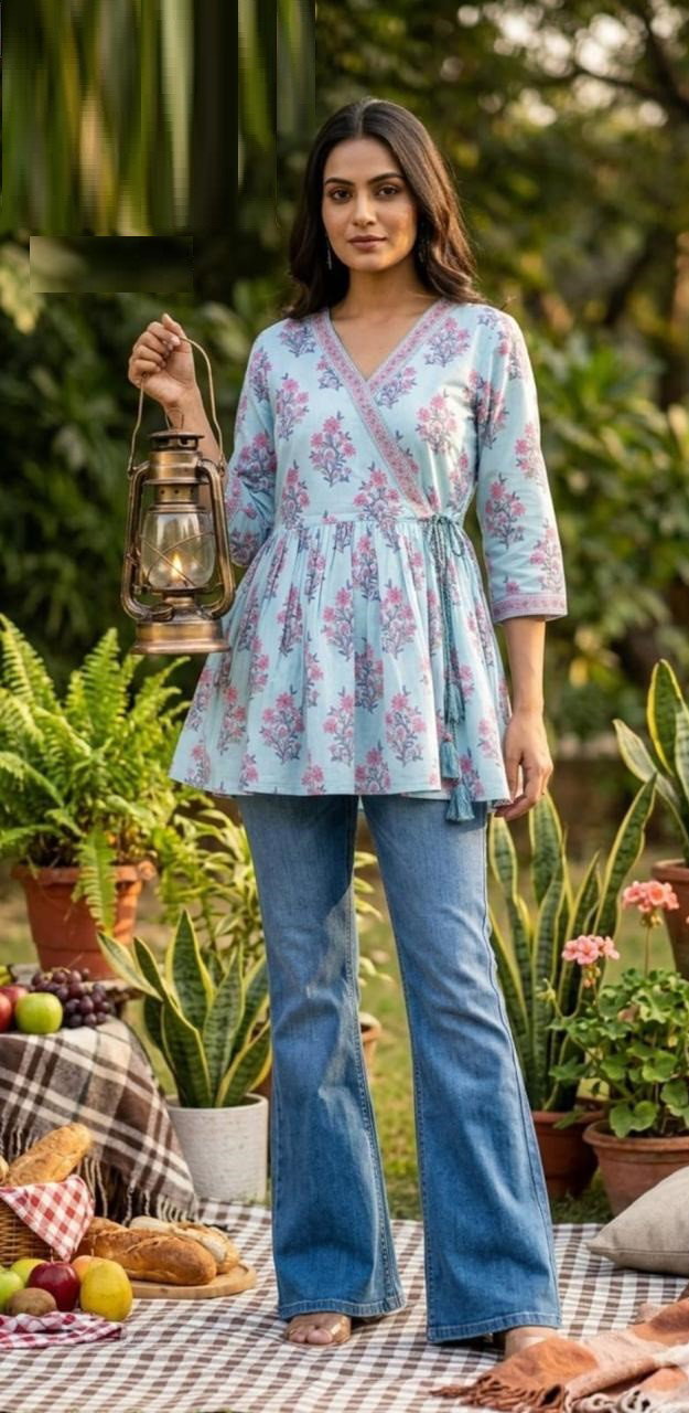 Naisha K 831 Cotton Printed Short Top Collection