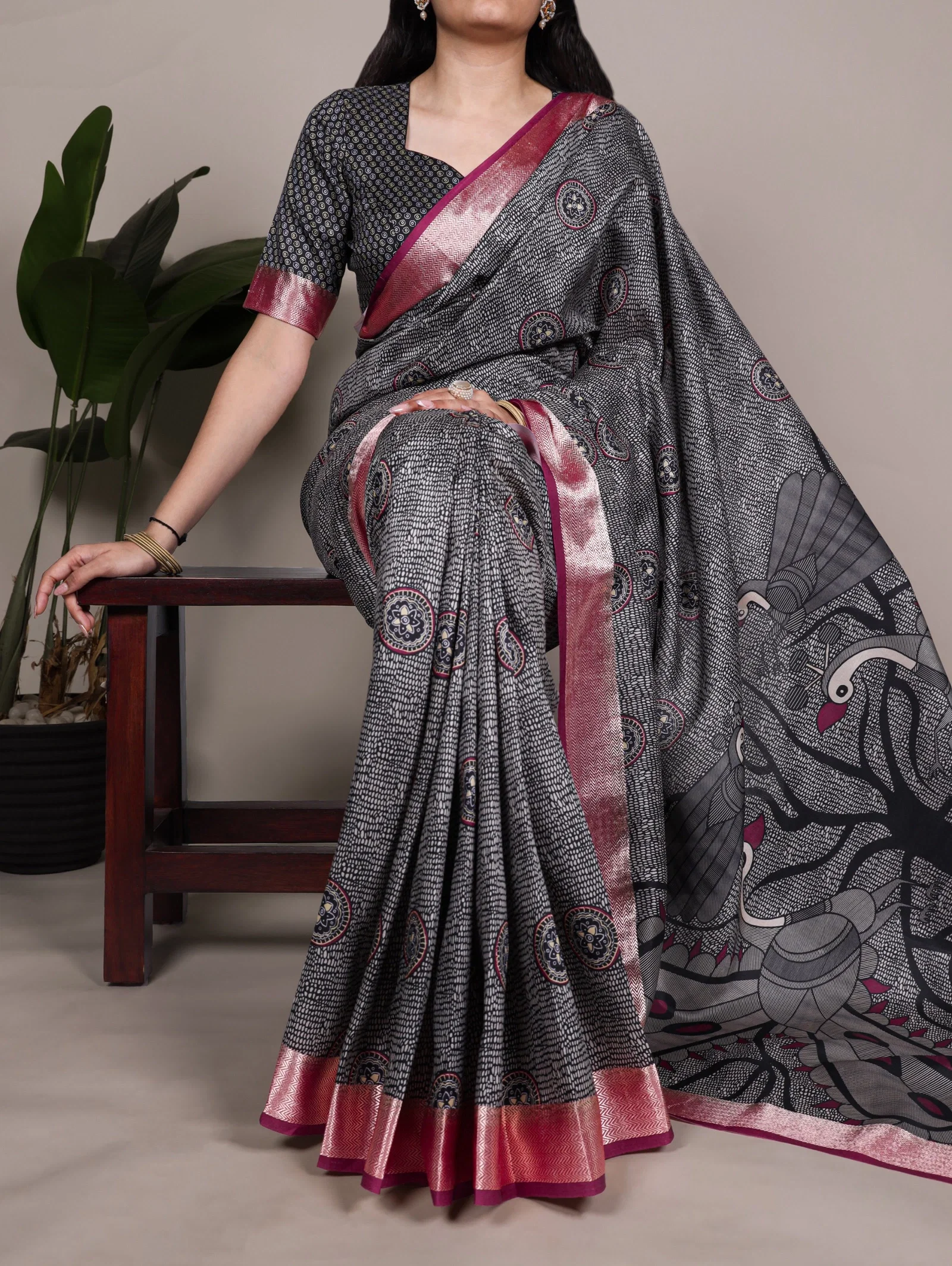 Lekha YF 7044 Tasar Silk Printed Saree Collection