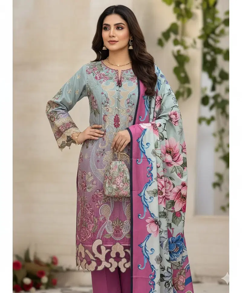 Saniya 7150 Cotton With Chikankari Embroidered Salwar Kameez