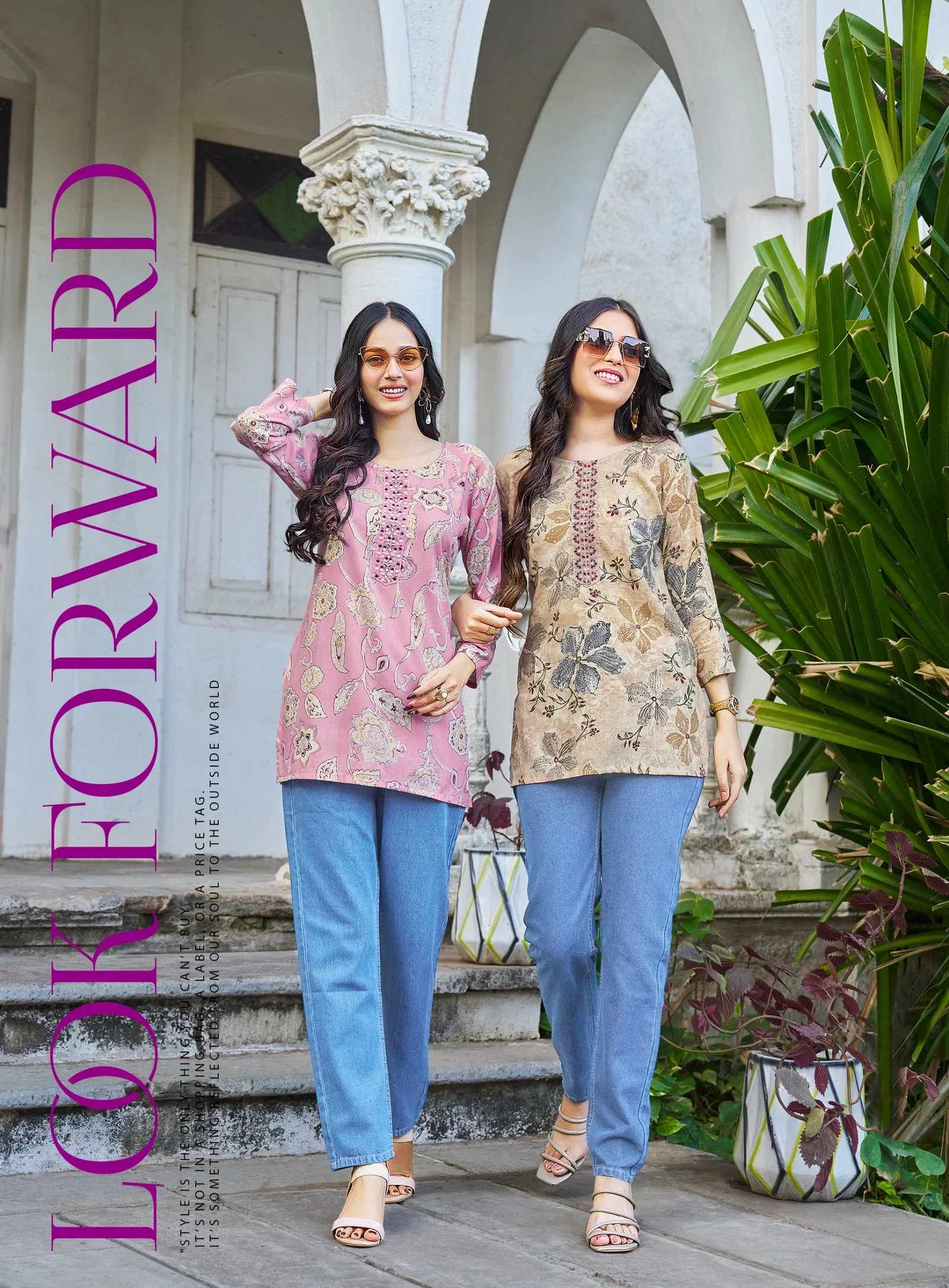 Radhika Evara Vol 1 Rayon Foil Printed Short Top Collection