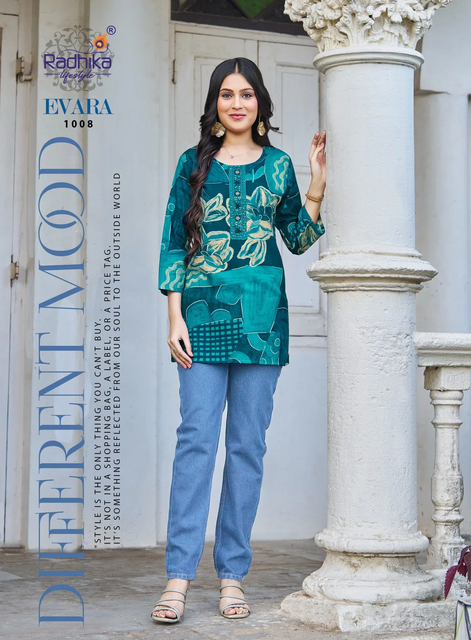 Radhika Evara Vol 1 Rayon Foil Printed Short Top Collection