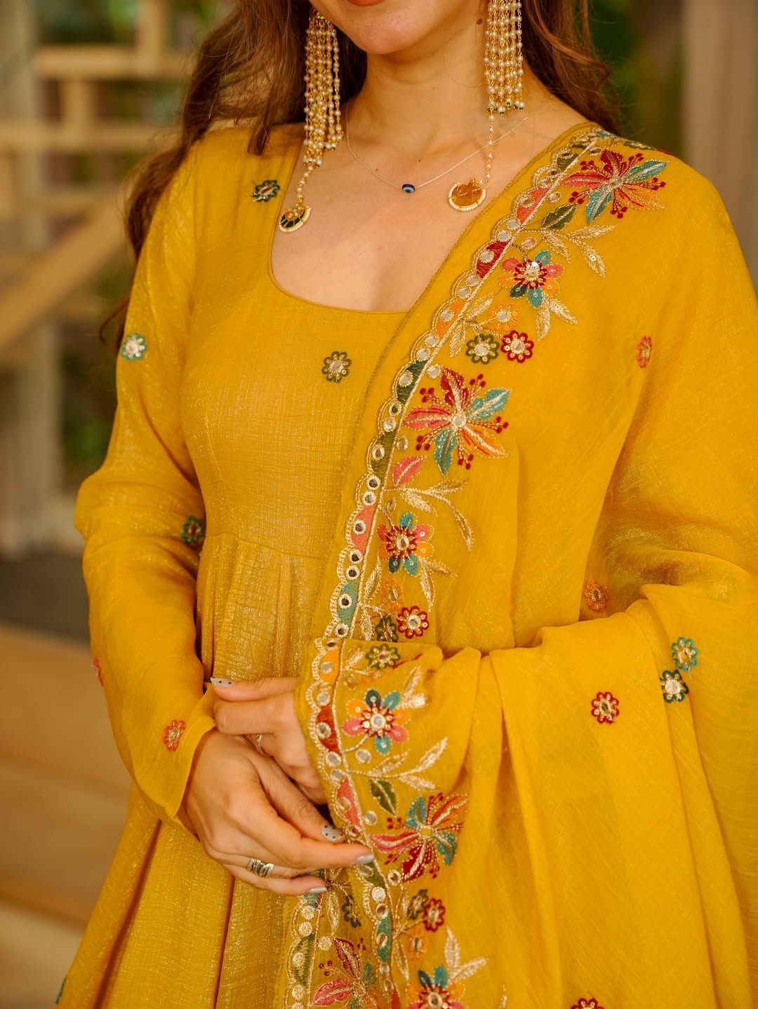 Glory KD 1595 Crunchy Silk Anarkali Plazoo With Dupatta