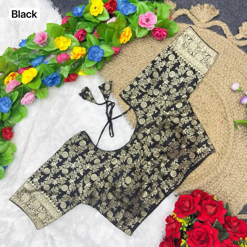 St D No 101 Banarasi Viscose Jacquard Silk Blouse Collection