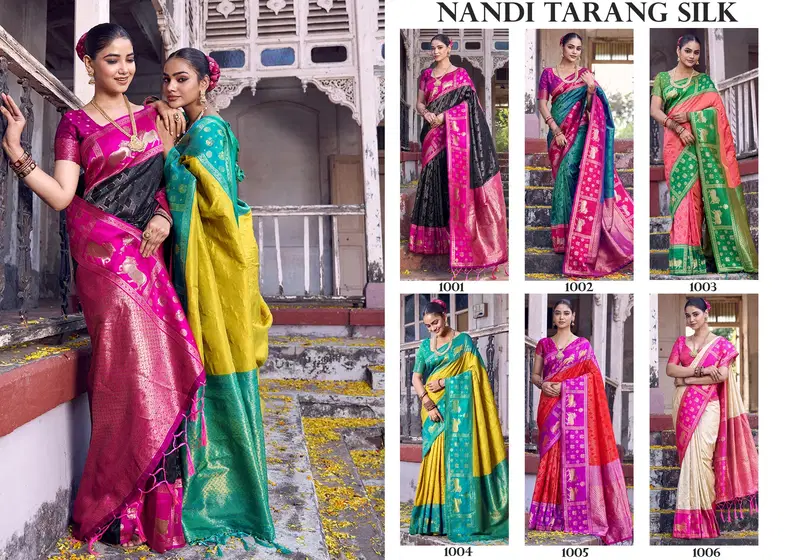 Ast Nandi Tarang Silk Soft Silk Wedding Wear Saree Collection