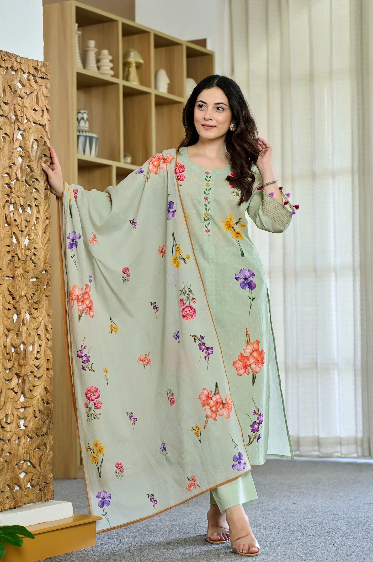 Brinda Vol 1 Chanderi Printed Kurti With Bottom Dupatta Collection