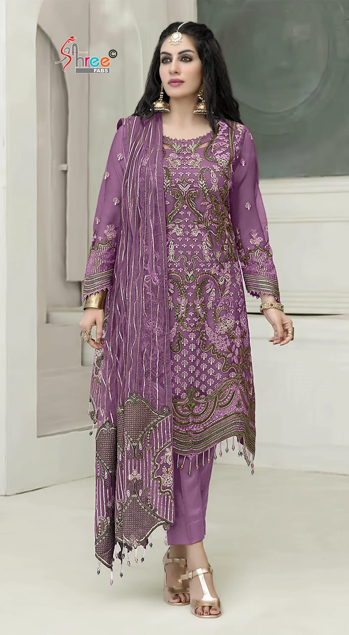 Shree Sf 5533 Vol 3 Chiffon With Embroidery Pakistani Salwar Kameez