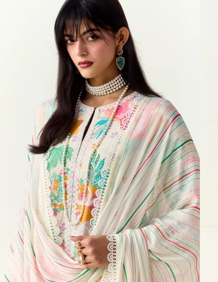 Kimora Heer Limelight Cotton With Resham Embroidered Salwar Kameez Collection