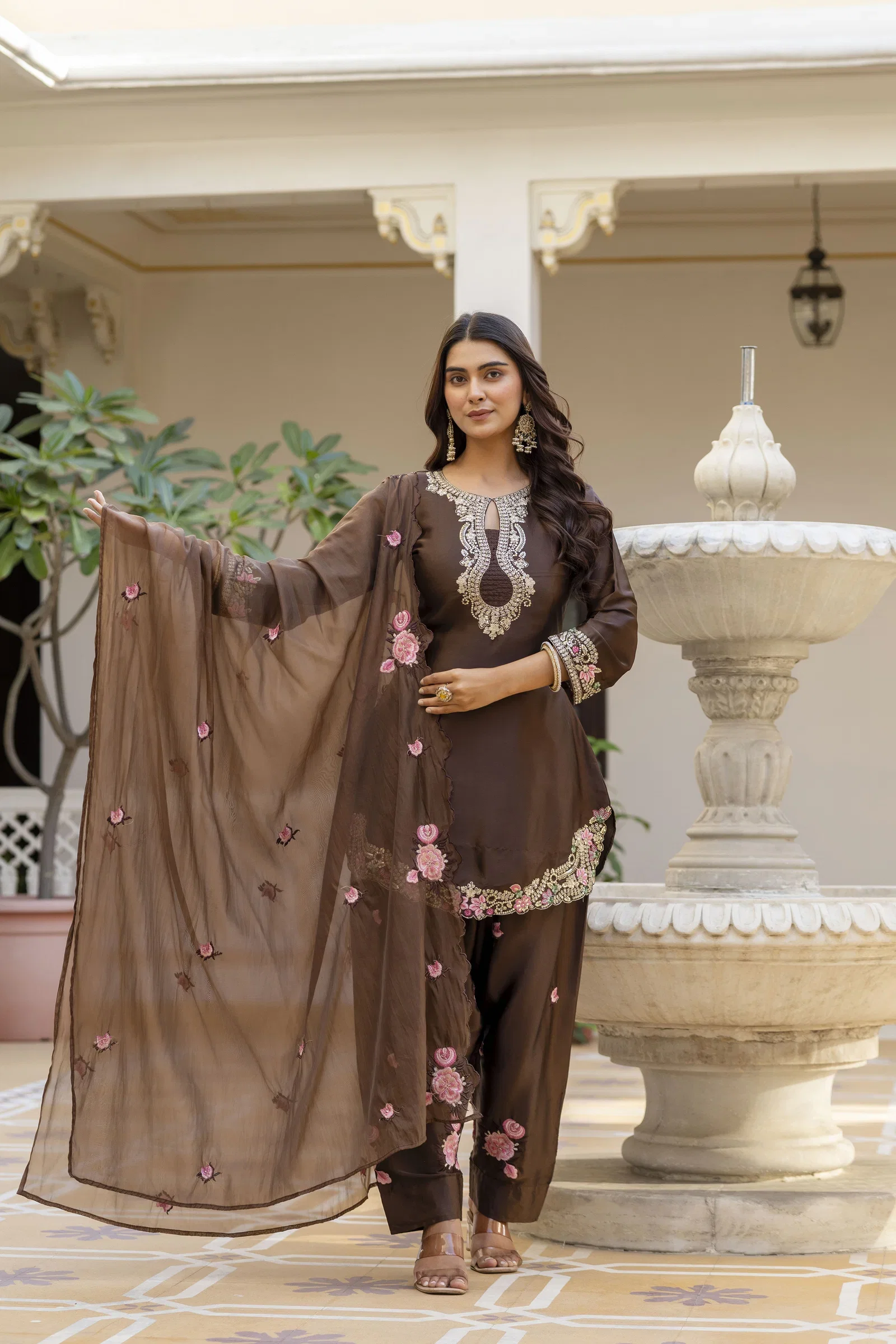 Aralina 01 Japan Satin Embroidery Farshi Salwar Suit Collection