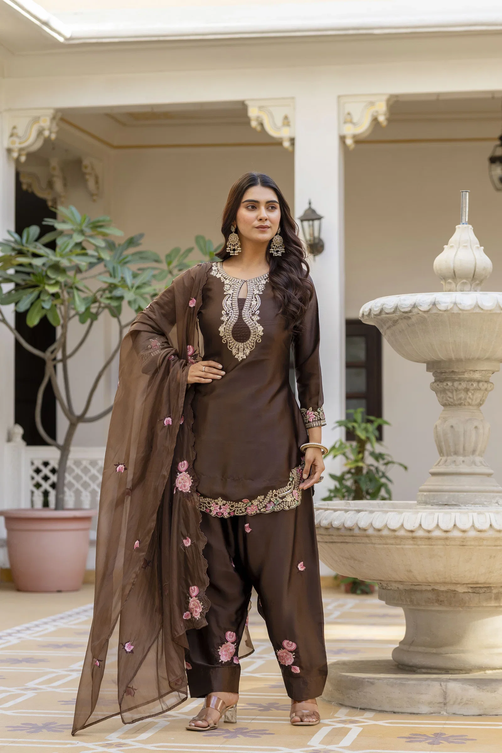 Aralina 01 Japan Satin Embroidery Farshi Salwar Suit Collection