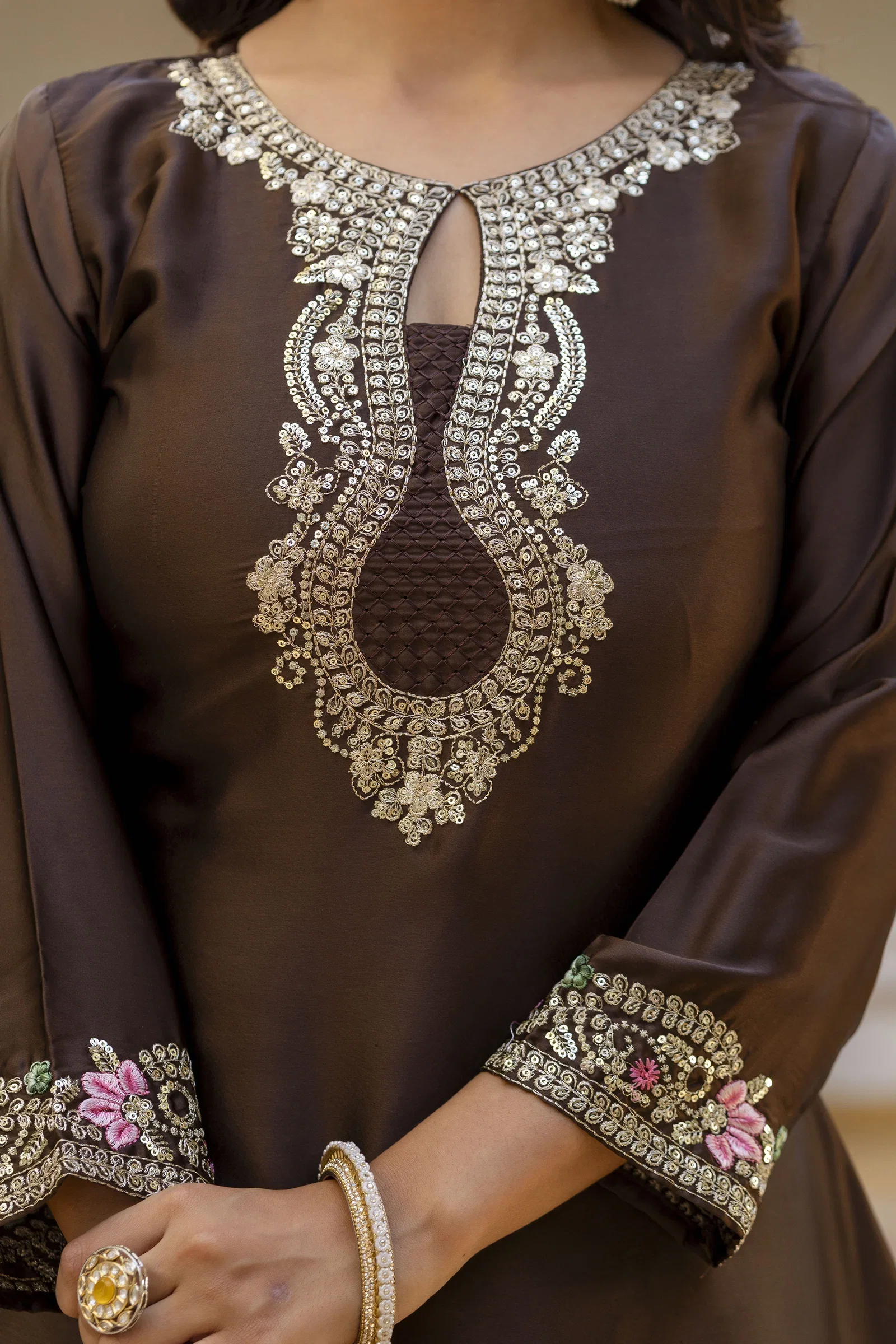 Aralina 01 Japan Satin Embroidery Farshi Salwar Suit Collection