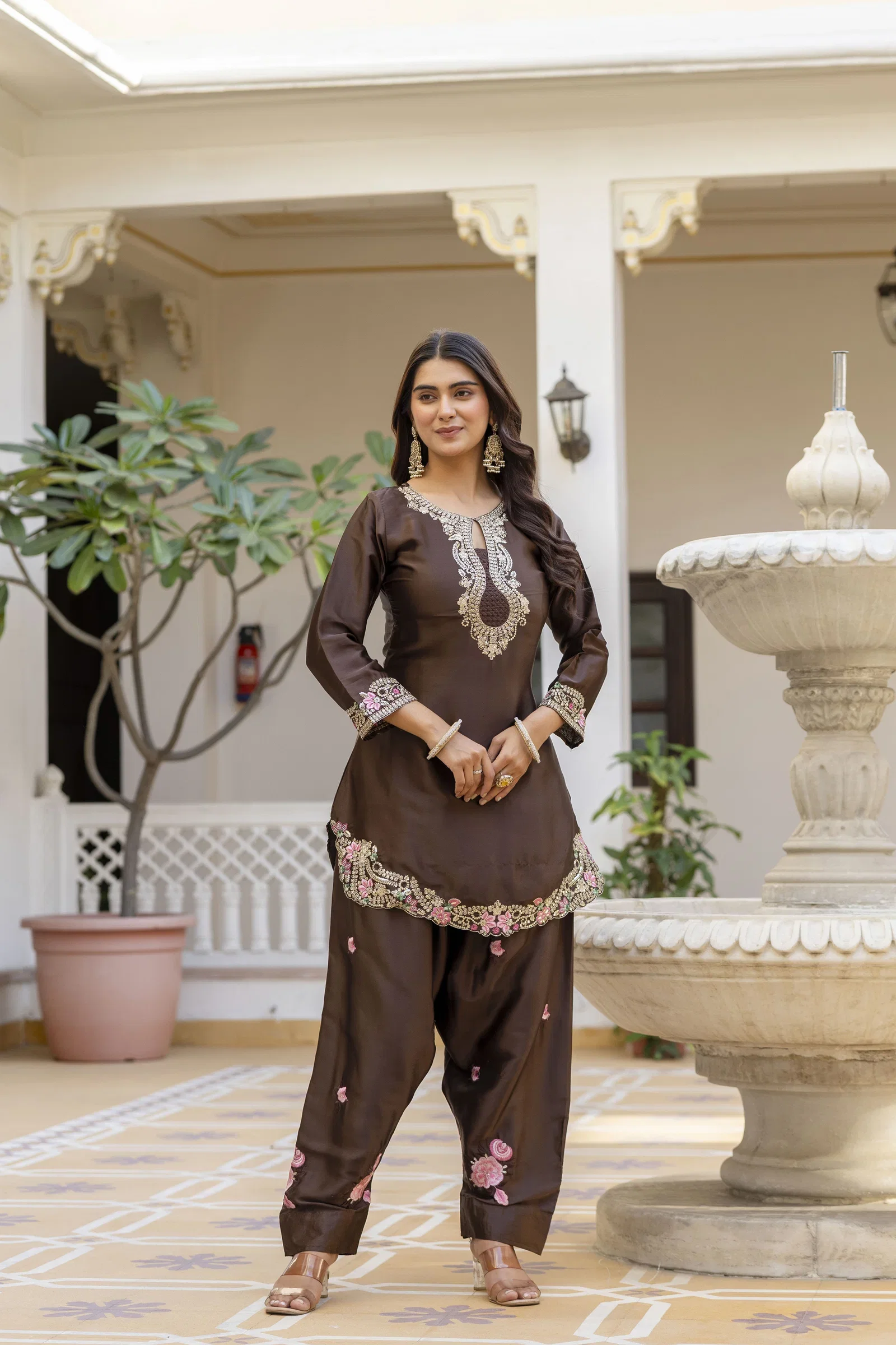 Aralina 01 Japan Satin Embroidery Farshi Salwar Suit Collection