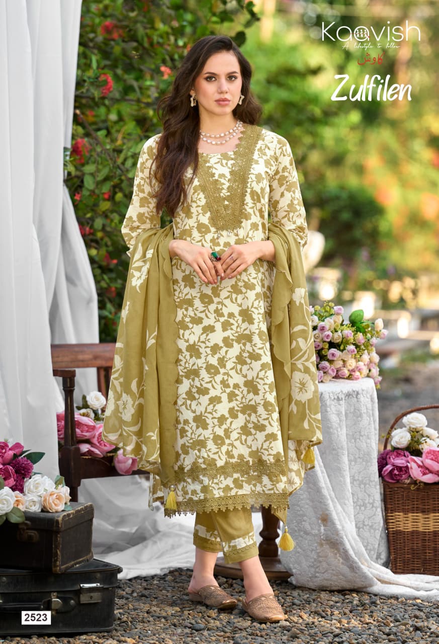 Kaavish Zulfilen Lawn Cotton Digital Printed Salwar Kameez Collection