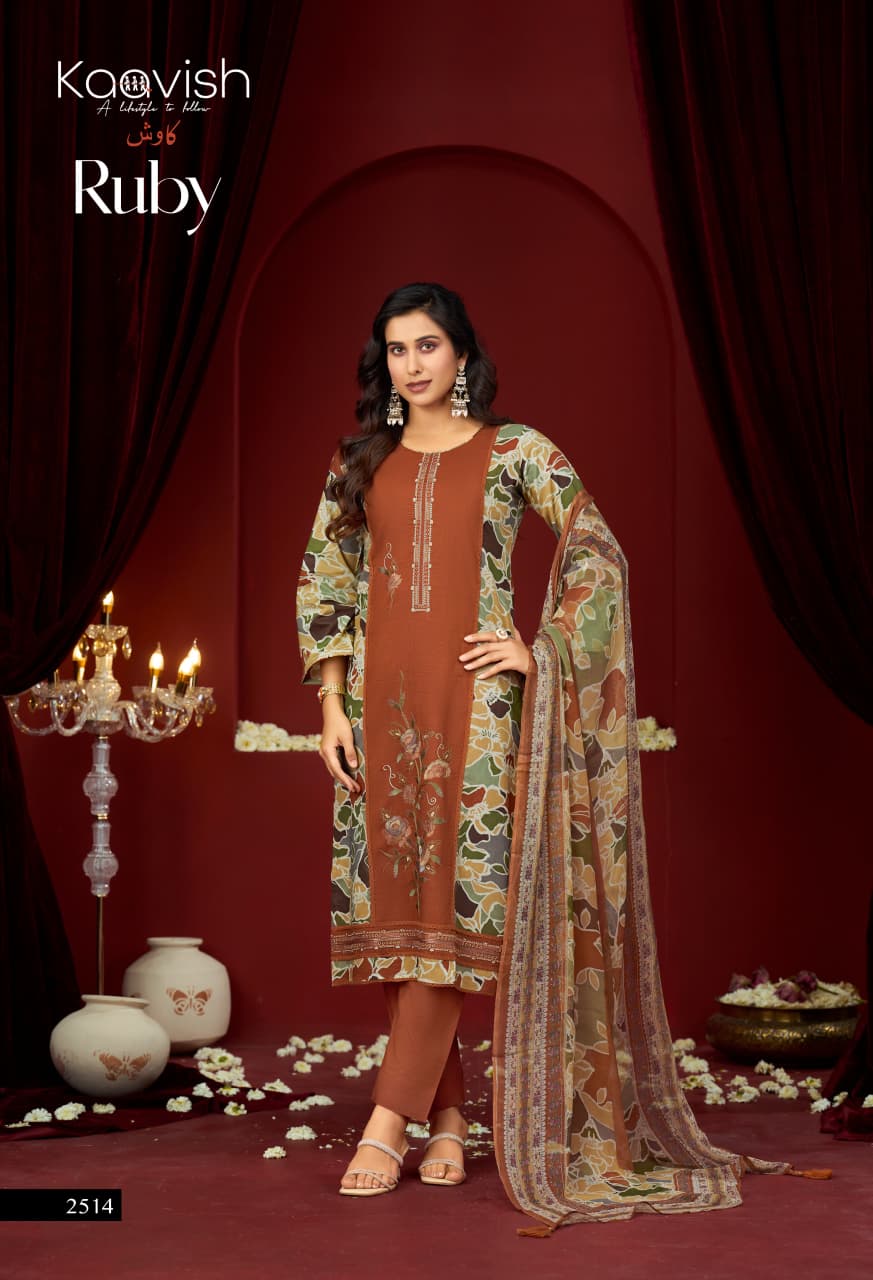 Kaavish Ruby Lawn Cotton Embroidered Salwar Kameez Collection