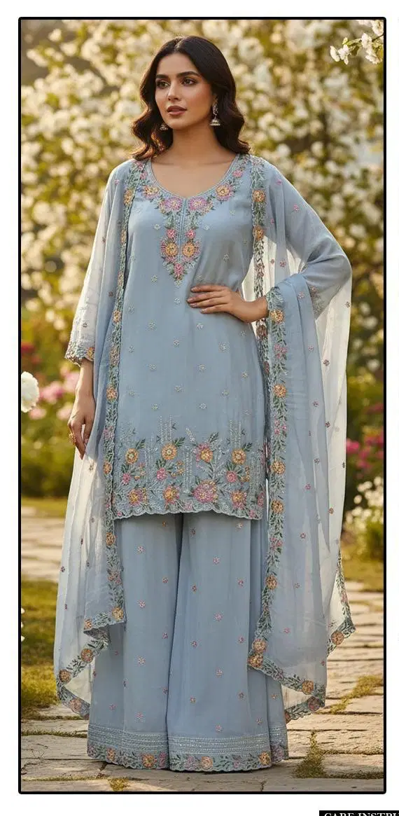 Hoor Tex 358 A To D Chiffon Embroidered Salwar Kameez Collection