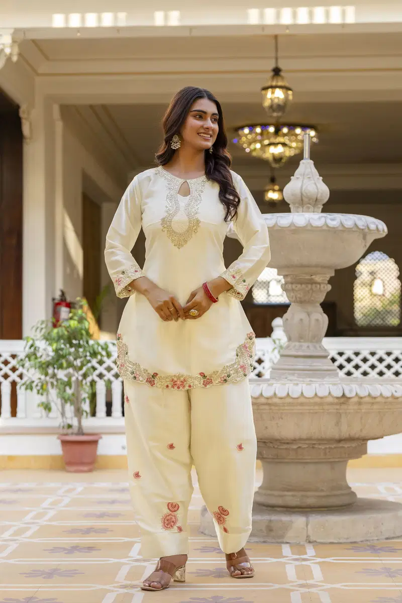 Aralina 02 Japan Satin Embroidery Patiyala Dress Collection