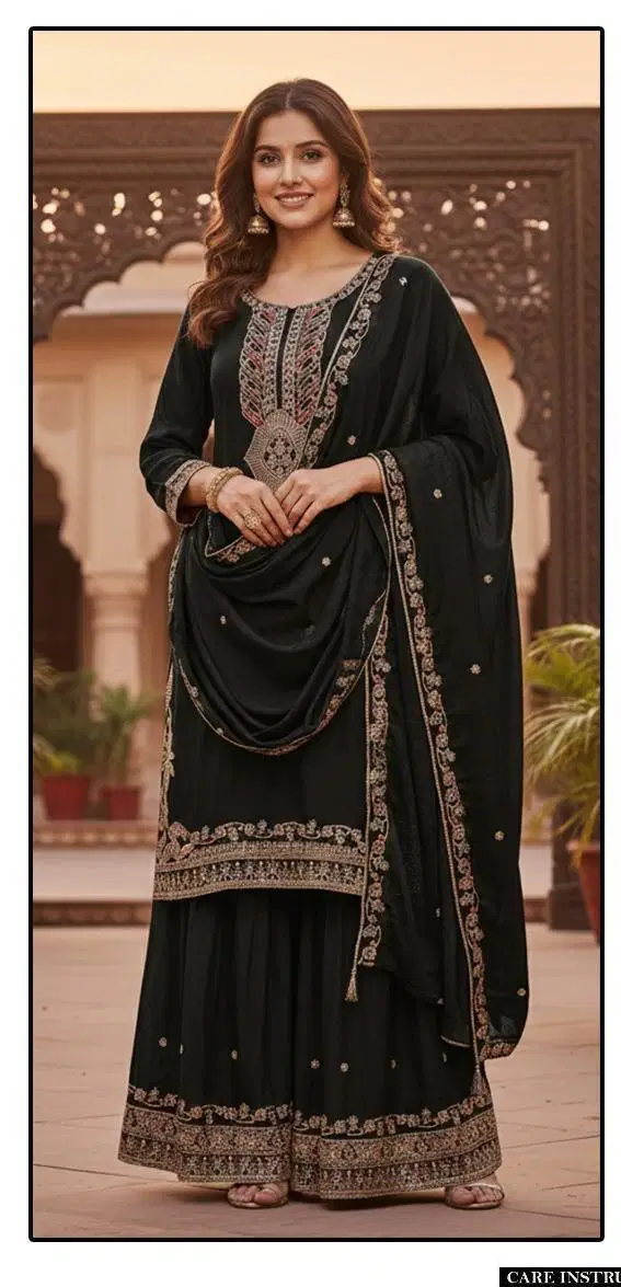 Hoor Tex 529 A To D Chinon Embroidered Salwar Kameez