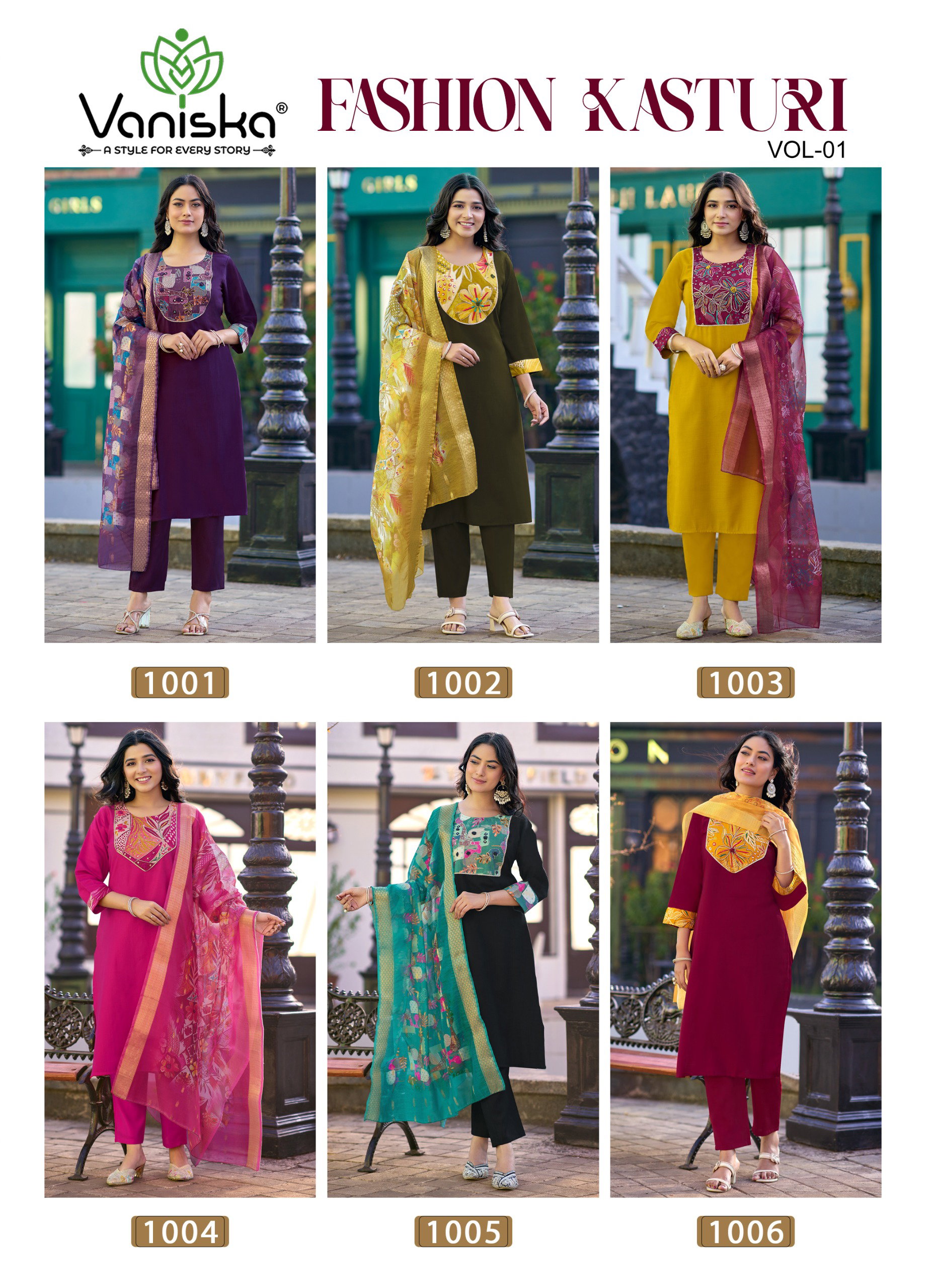 Vaniska Fashion Kasturi Vol 1 Vetican Silk Kurti Bottom With Dupatta